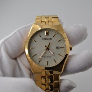 Men's Gold-Tone Citizen Eco-Drive Corso Steel Watch BM7332-53P